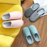 Thick Sole Home Indoor Outside Men And Women Couples Winter Household Warm Fluffy Slippers High Heels Plush Cotton Shoes Ladies - Image 3