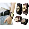 Men'S Cool Worn Wide Cuff Leather Watch Band Watch Retro Punk Style Men'S Stainless Steel Quartz Watch Relogios Masculino 3