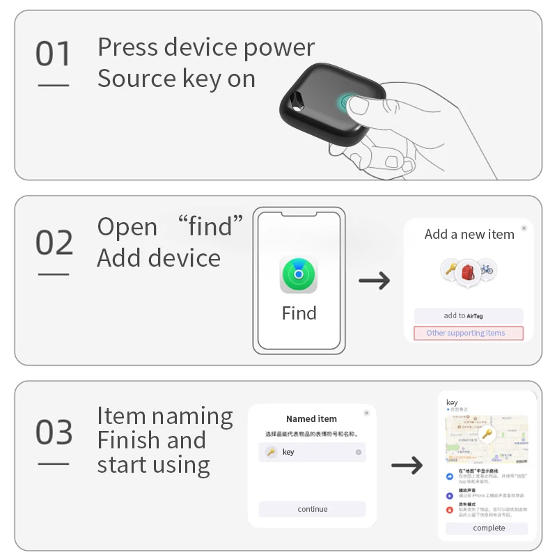 Smart Tag Keys Finder Global Tracker Works with Find My APP Anti Lost Reminder Device for Iphone Replacement Locator MFI Rated