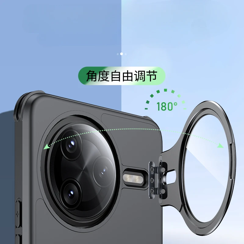 Magsafe-Compatible Shockproof Silicone Bumper Case with Lens Camera Holder
