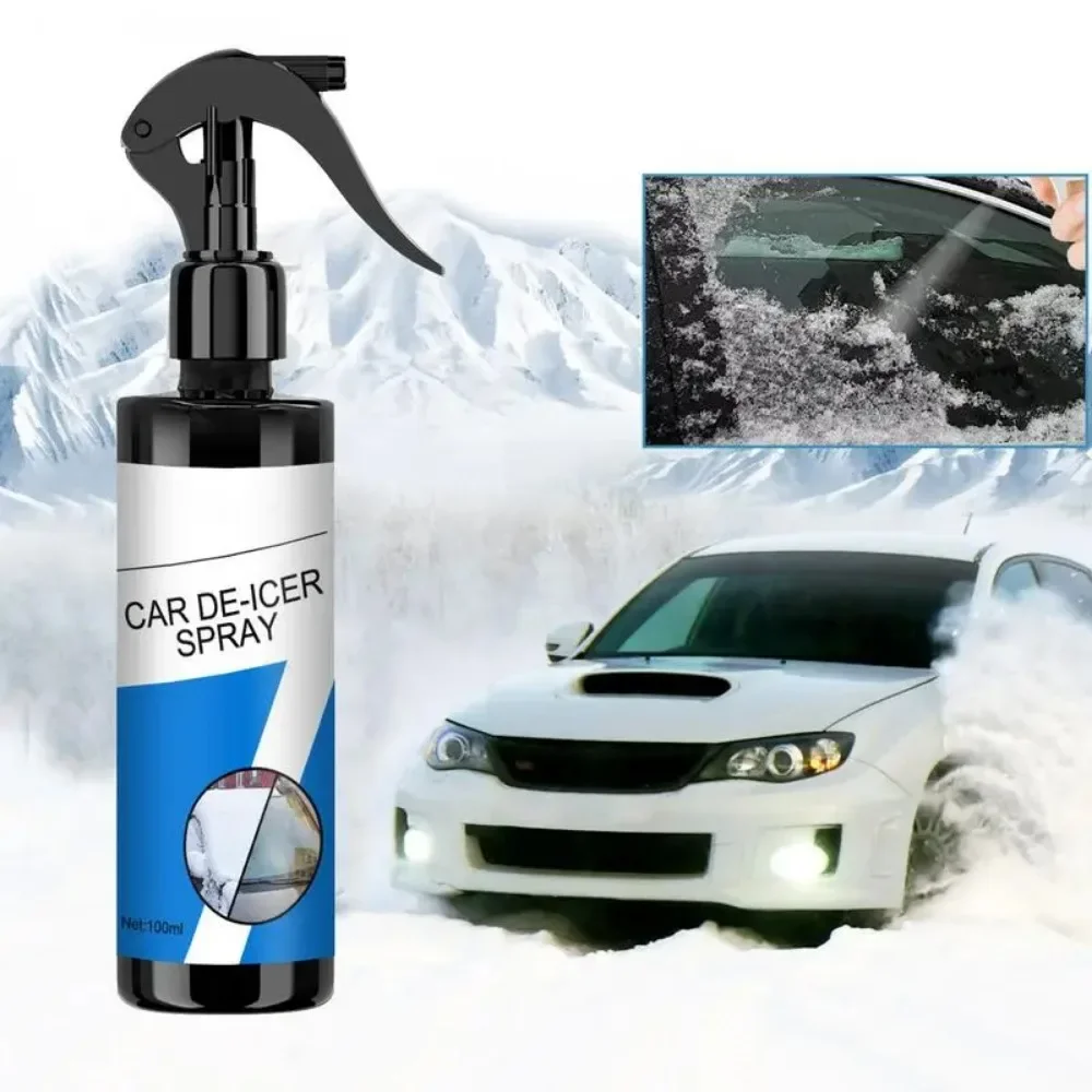 100ml Car Snow Removal Spray Windshield Defroster Auto Snow Melting Deicing Agent Multipurpose Deicing & Melting Agent