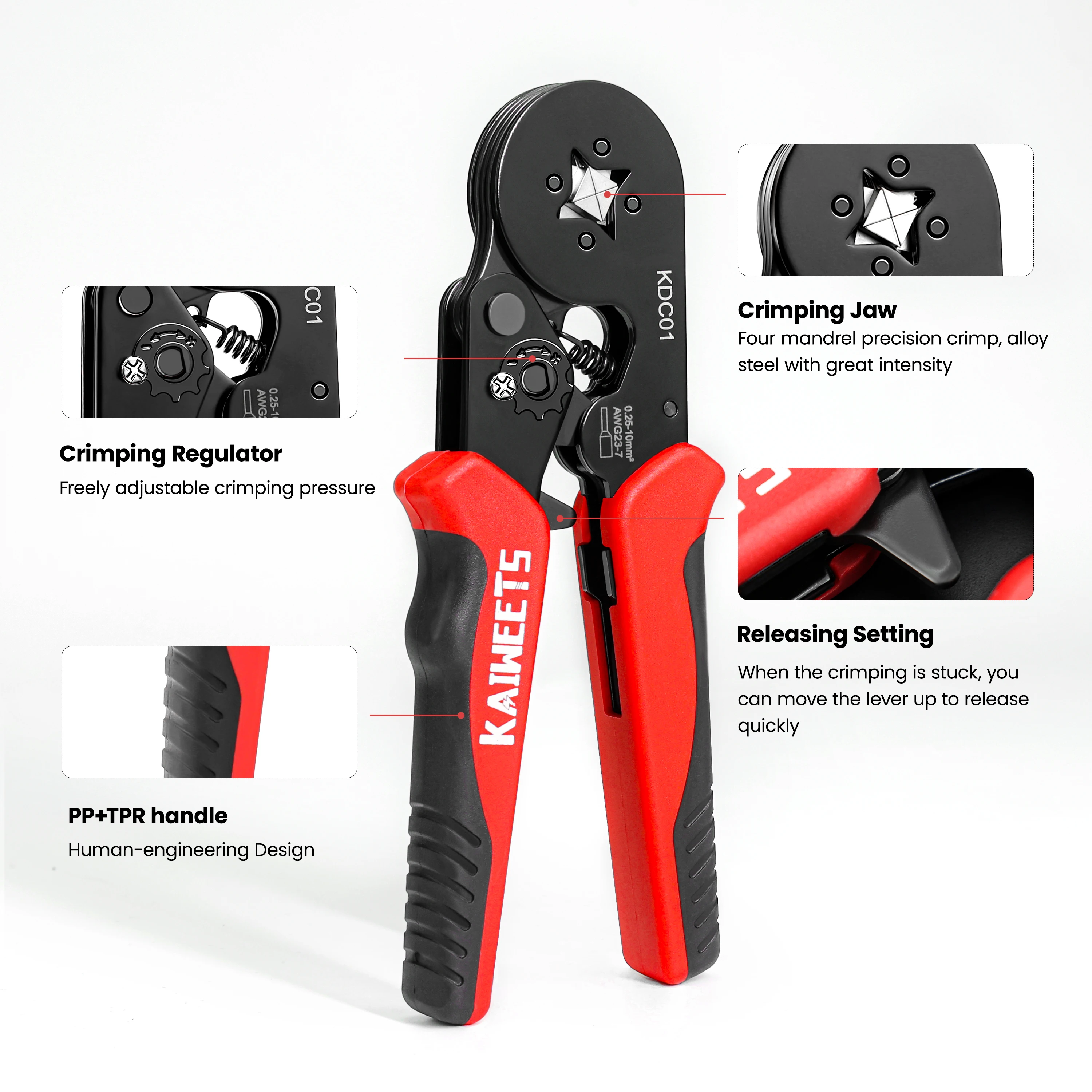 Terminal Crimping Tools Ferrule Crimping Pliers 0.25&ndash;10 mm&sup2; / 23&ndash;7 AWG Electrician Clamp Sets Wire Tips crimping tool,crimping tools,crimping pliers