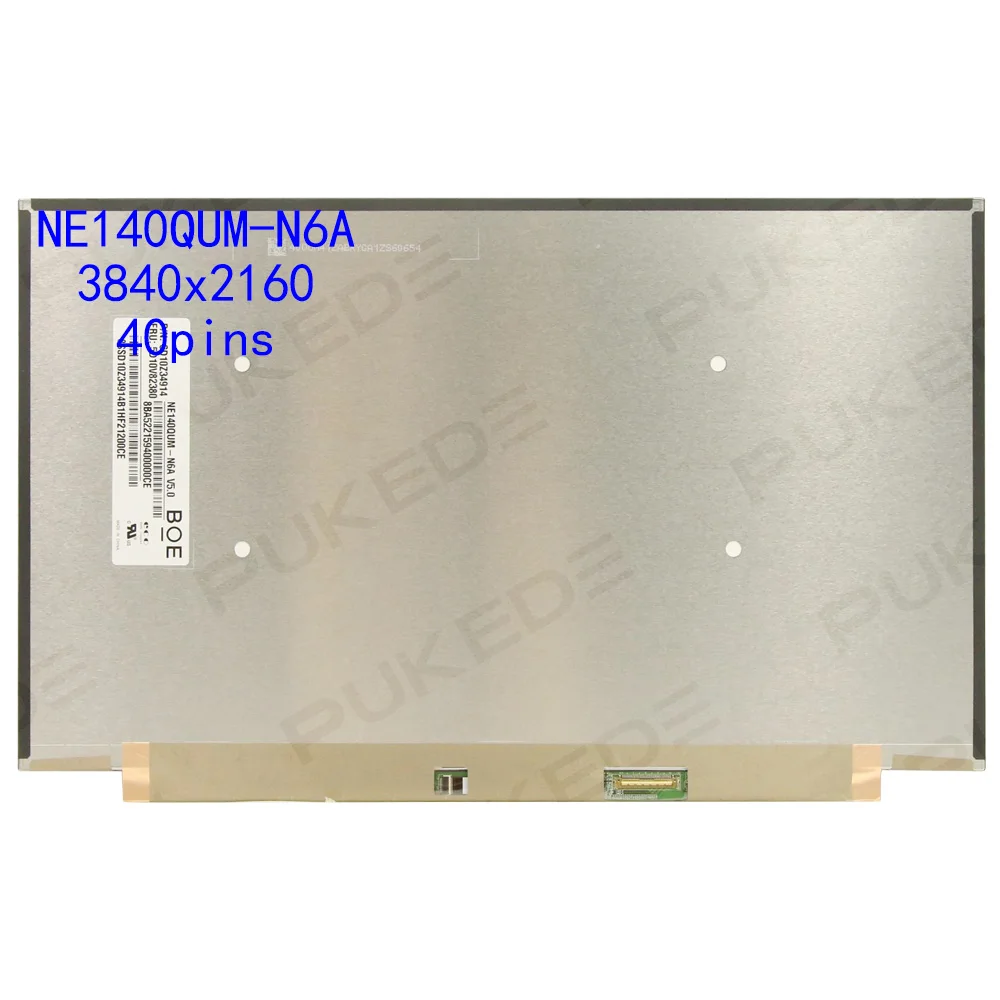 

14.0inch IPS Laptop Lcd Screen NE140QUM-N6A V5.0 NE140QUM-N6A For Lenovo ThinkPad T14 Gen 1 P14s Gen 1 UHD 3840x2160 40pins eDP