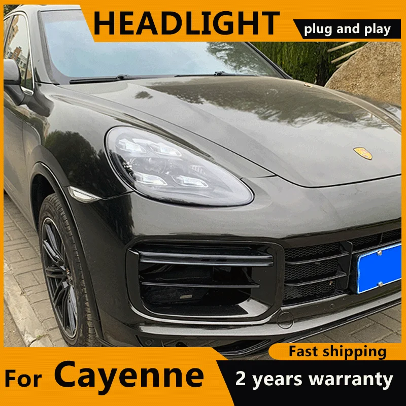 For Porsche Cayenne 958 Headlights 2011 2012 2013 2014 Head Light DRL Day Running Light Matrix