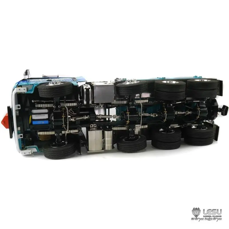 LESU 1/14 simulates truck 8X8 full drive differential lock axle heavy trailer chassis frame Tamiya tractor RC model 5