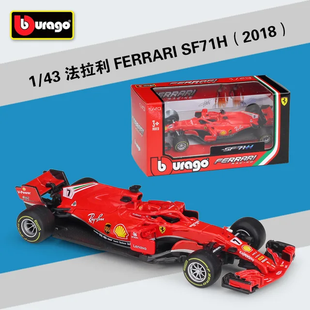 2021 Ferrari SF21 Bburago Diecast 1:43 Car Metal F1 Model Car Formula One Toy Racing Car Formula 1 Alloy Toy Vehicle Collection 6