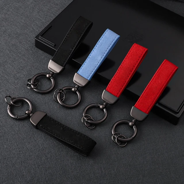 Car Key Chain Luxury Genuine Leather Keychain Pure Color Buckle Car Key  Ring Car Accessories Gift Car Keychain - Key Chains - AliExpress