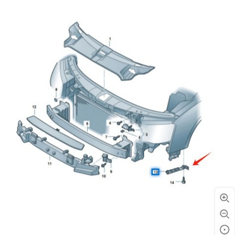 Front bumper bracket For Audi A8 4H S8 2009- 4H0807283A(L) 4H0807284A(R)