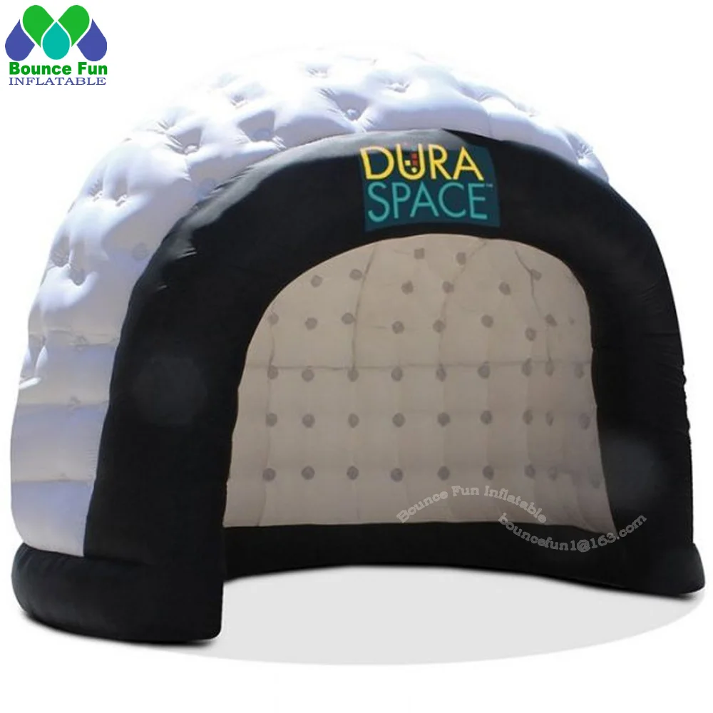 Tenda A Cupola Gonfiabile Gigante Igloo Aperta Su Ordinazione Con Stampe