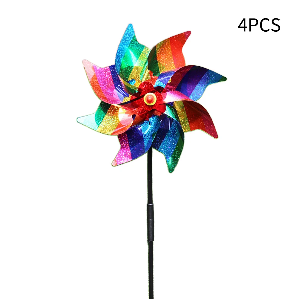 

Pinwheel Reflective Pinwheel Deterrent Diameter24cm Bird Bird Repellent Plastic Pole Length 40cm Protection Pigeon