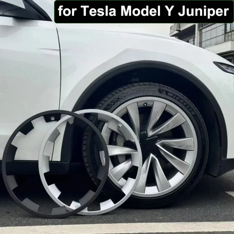Für Tesla Model Y Juniper 2025 20 Zoll Räder ABS Felgenschutz Felge Auto Radkappenabdeckung Schutz Radkappe Patch Kratzfeste Radkappe – Detail 1