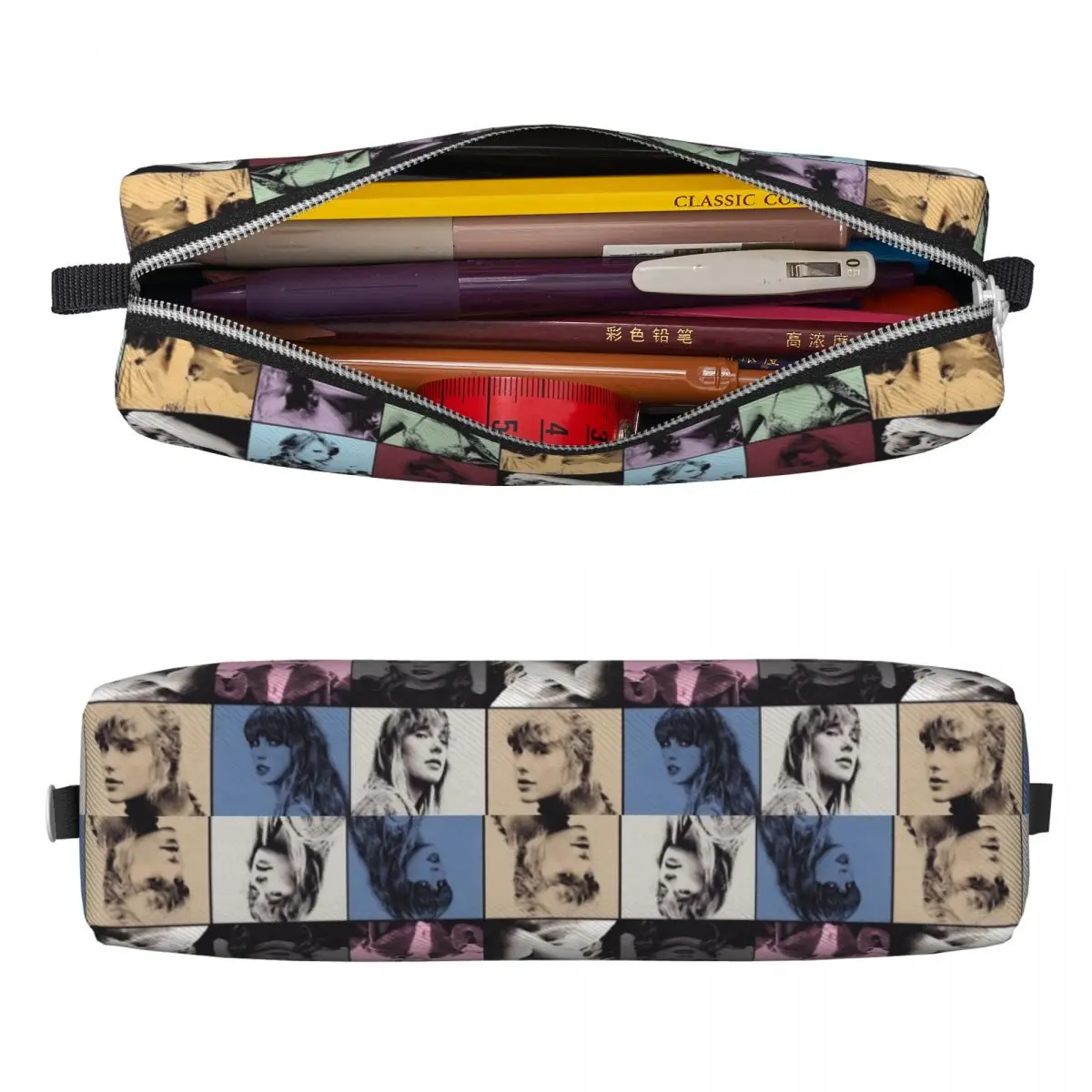 Taylors The Eras Tour Pencil Cases Pencil Pouch Pen Holder for Student Big Capacity Bags School Supplies Zipper Stationery
