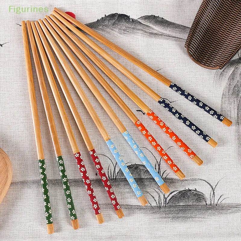 Eco-Friendly Reusable Natural Bamboo Chopsticks Set - Elegant Tableware