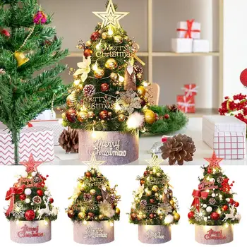 책상 LED 크리스마스 트리 조명 홈 크리스마스 트리 장식, 화려한 장식 용품, 주방 테이블 침실 쇼핑몰