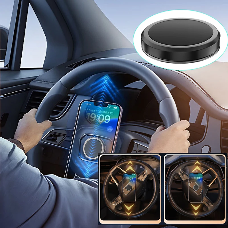 Soporte magnético para teléfono móvil en el volante del coche, soporte magnético para teléfono móvil, GPS para iPhone, Xiaomi, Samsung, Huawei
