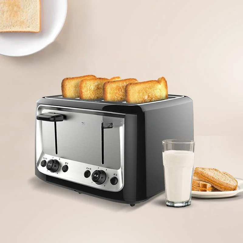 4 Slice Toaster HX-5009 Household Stainless Steel Smart Bread Toaster for Bagel Muffin Waffle Gluten Free Breads Timer 2