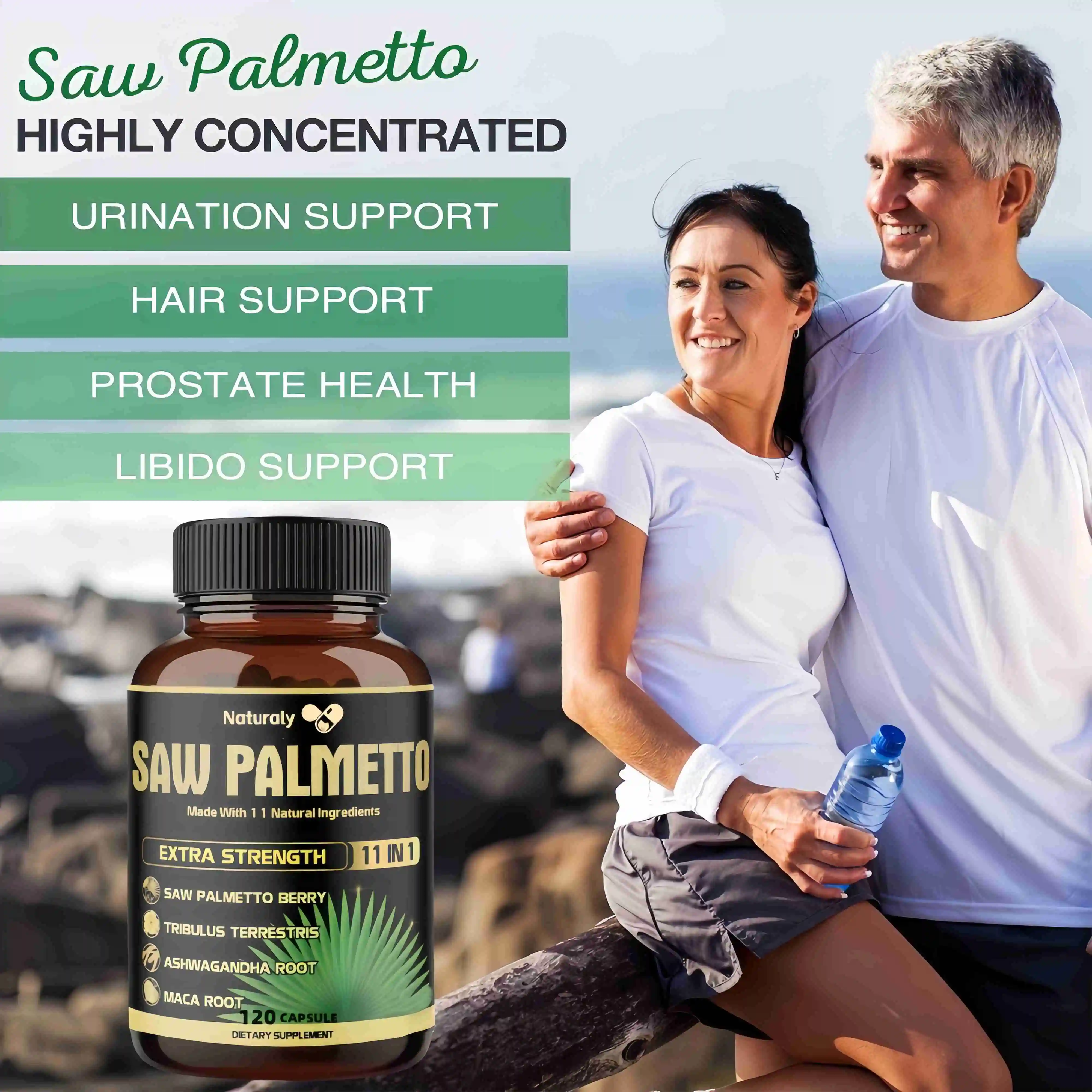 Saw Palm Extract Prostate Health Non GMO Gluten Free Formula