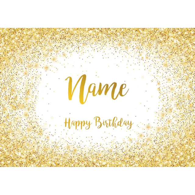 Birthday Banner Customize Photo Background Custom Name Silver Golden Pink Glitter Photophone Backdrops Party Decor Photocall Royal Blue
