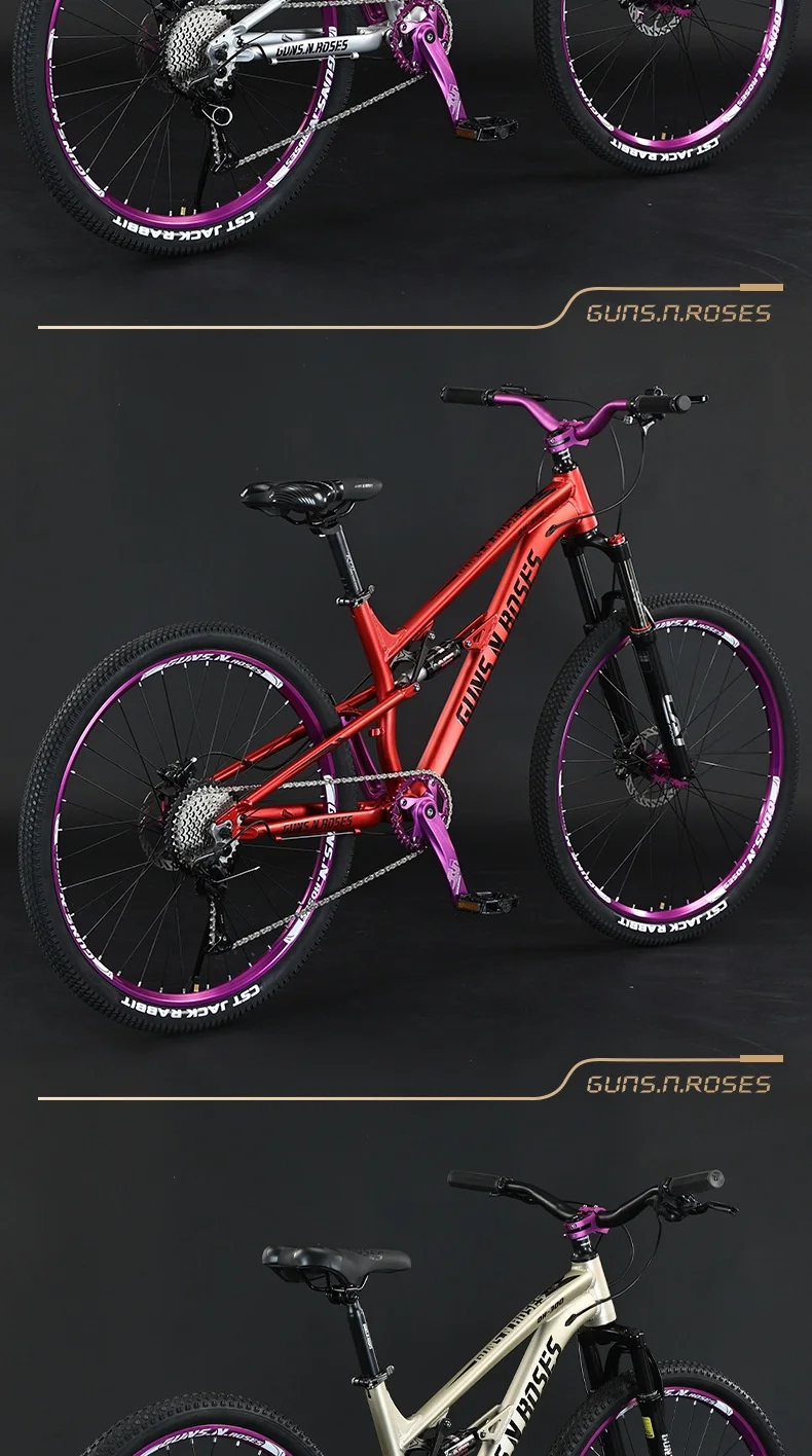 SKIG Mountain Bikes Variable-speed Adult Student Youth Soft-tail Shock-absorbing Downhill Off-road And Road Bikes
