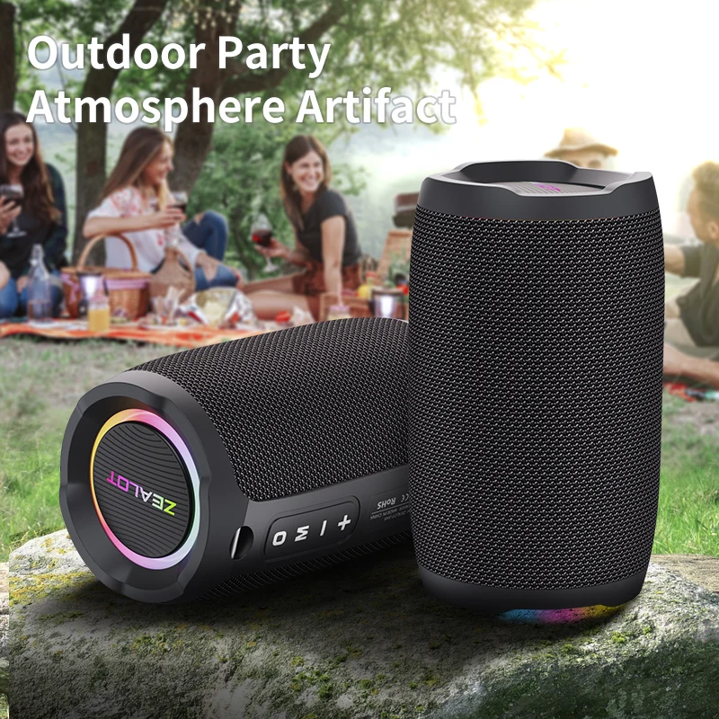 Zealot-alto-falante Bluetooth Portátil Som Estéreo 360 ° 20w Ipx6 Impermeável sem Fio Bluetooth 5.0 Excelente Desempenho de Baixo S49 - Image 4