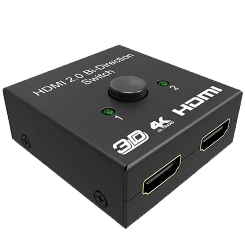 HDMI 2.0 Switch splitter 4K 60Hz Bi-direction HDMI Splitter AB Switch splitter 1X2 or 2X1 2 Ports Adapter for PS5 Xbox PS4