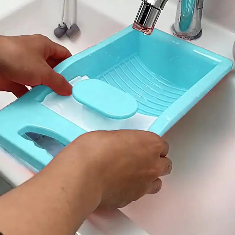 Socks Washboard PP Wash Board For Hand Washing Clothes Portable Laundry Board Wash Basin For Home Dormitory Travel