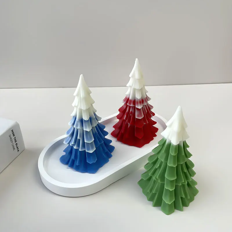 

Christmas tree scented candle silicone mold DIY Christmas decorations plaster resin drop glue decoration