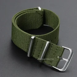 Durable Nylon Military-Style Watch Band - Army Sport Bracelet Replacement for 22mm (Green)