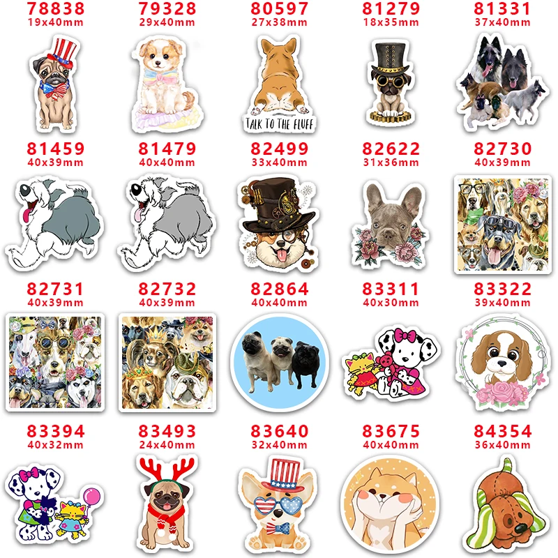 DIY Craft Supplies Sewing Accessories Cartoon Dog Printed Planar Resins Mold 10 Pieces. PR-78838