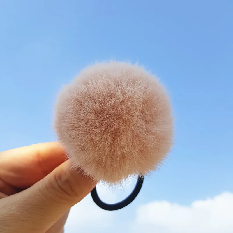 Winter Nette Hairball Plüsch Ball Krawatte Haar Ring Seil Frauen Mädchen Kinder Elastische Haar Gummibänder Zubehör Kopfschmuck Kopfbedeckungen – Detail 19