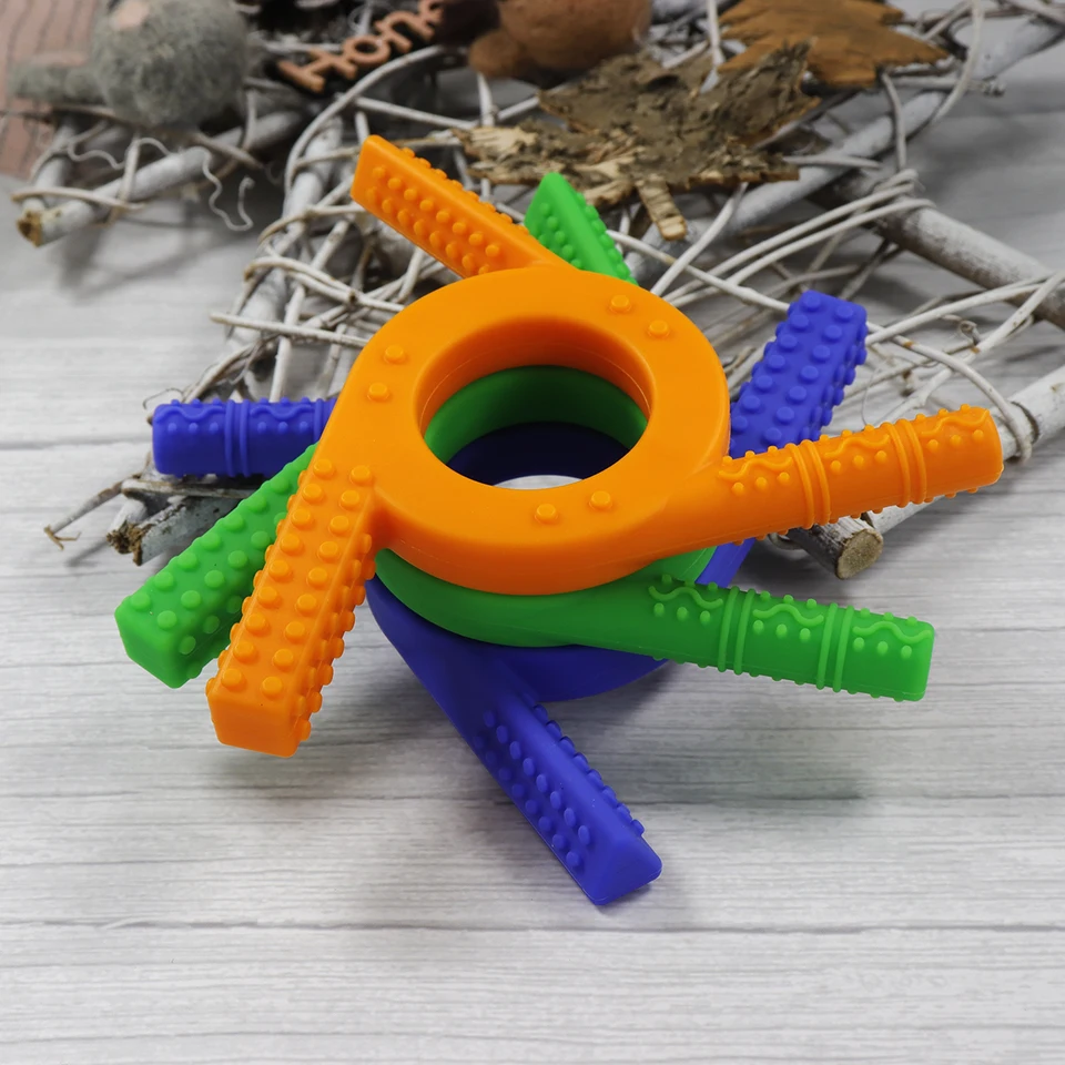 FITULABO Collane sensoriali da masticare, confezione da 5 pezzi, in silicone, per alleviare l'ansia, giocattoli masticabili per bambini autistici
