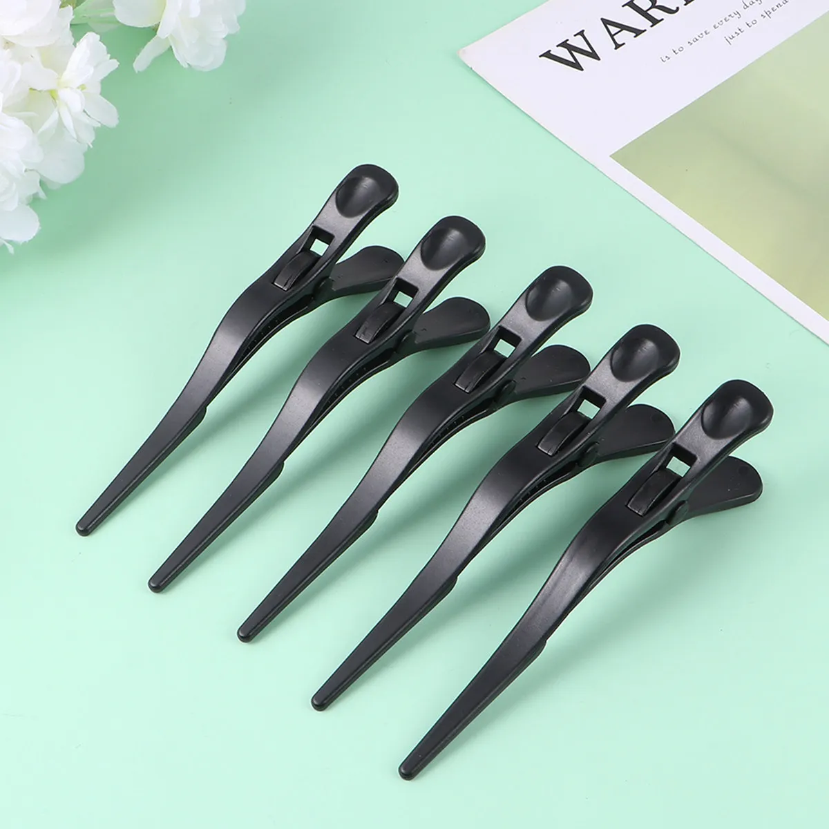 5Pcs 미용 클립 강력한 그립 헤어 포지셔닝 도구 헤어 스타일링 펌 메이크업에 이상적 가정용 이발사 이발에 이상적