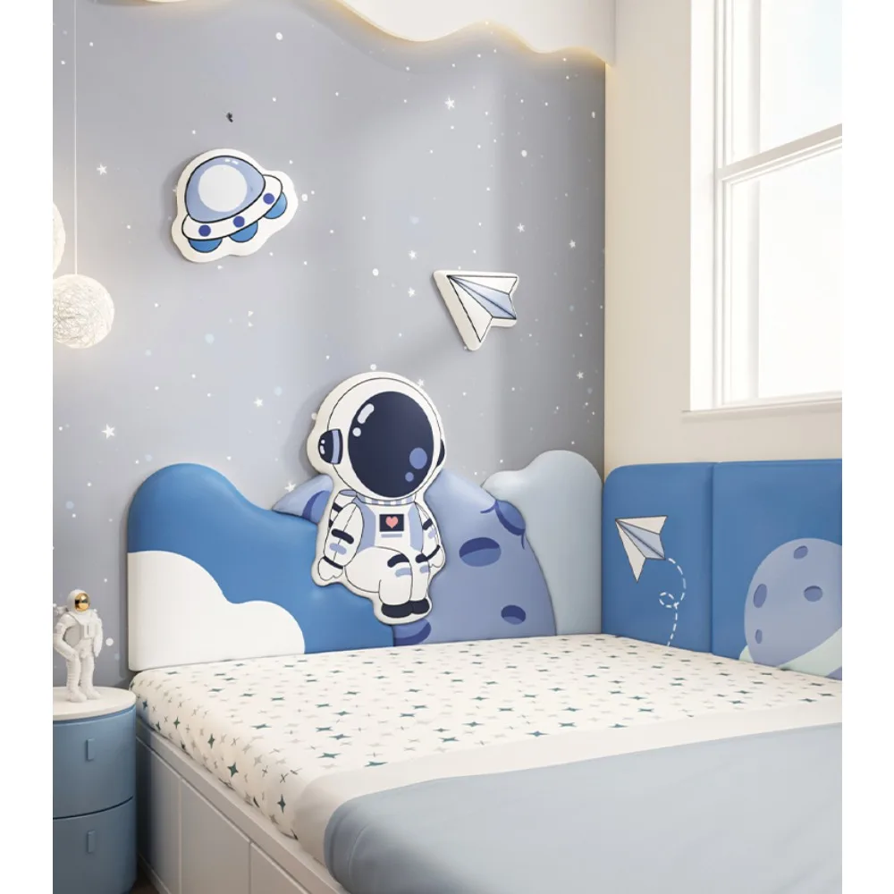 Tatami Wall Enclosure Tappezzeria Camera Dei Bambini Ragazzo Astronauta Testiera Schienale Cuscino Paraurti Wall Sticker Decorazione Di Un Pezzo