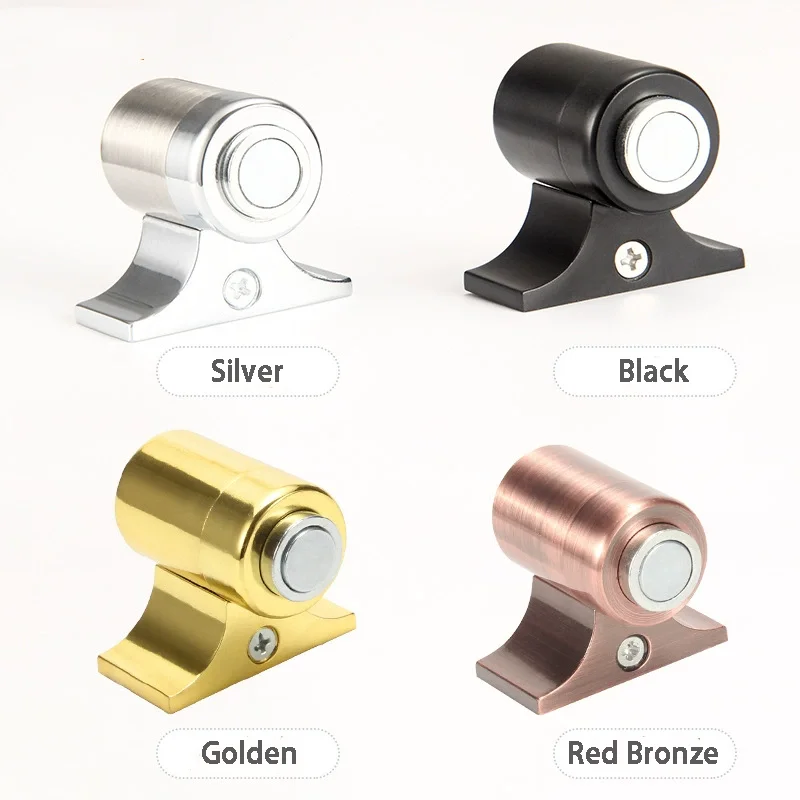 Strong Manetic Door Stopper Zinc Alloy Invisible Floor Door Holder Catcher for Toilet Bathroom Wall Protector Furniture Hardware