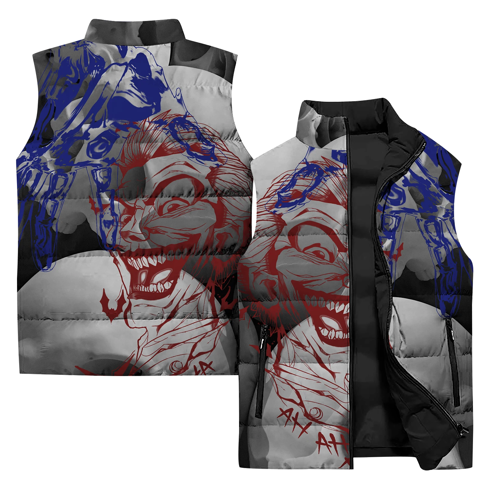 thumbnail image 1 of Chaqueta sin mangas de invierno cálida para hombre, chaleco deportivo para exteriores, fiesta, impresión 3D exquisita, chaqueta informal de moda para hombre, cortavientos, 1 of 5