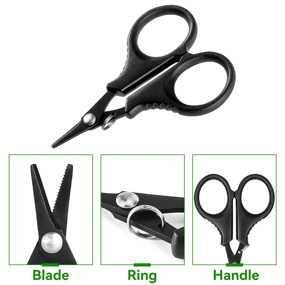 Titanium coating stainless steel fishing scissor plier cut PE braid line cutter plies carp fishing tools accessories fishing tools