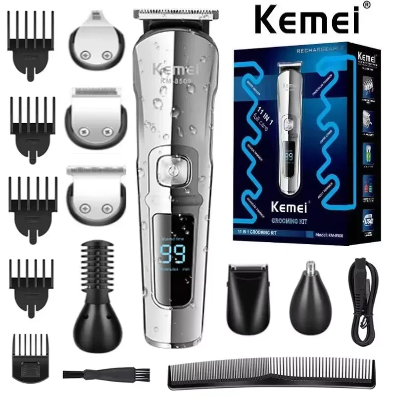 Original kemei all in one hair trimmer for men face beard grooming kit hair clipper electric hair cutting machine waterproof BEST SELLERS