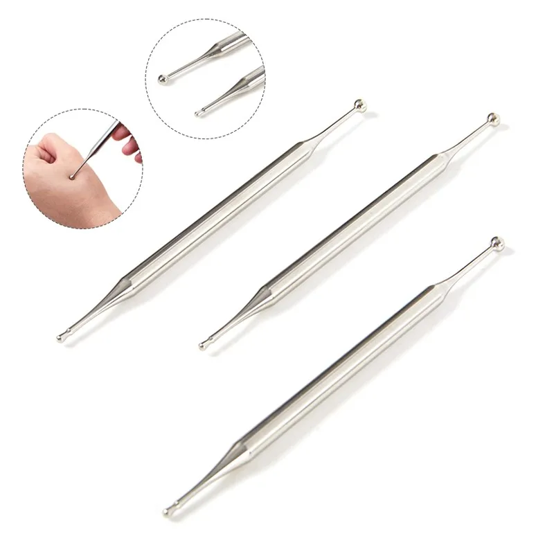 Stainless steel facial ear and eye acupoint probe, massage pen, facial reflex instrument, dredging meridians 1