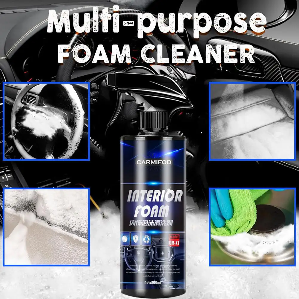 

Car Interior Leather Clean Multifunctional Foam Cleaner Strong Fluid Ceiling Decontamination Interior Clean Car Seat 3/2/1P R6K8