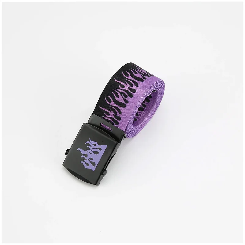 Hip Hop StreetFashion männer Leinwand Gürtel Männlichen Personalisierte Casual Flamme Gürtel Designer Gürtel Für Frauen Cowboy Strap Punk Bund – Detail 7