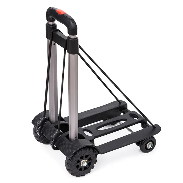 Nagy Teherbírású, Összecsukható Négykerekű Kocsi Teherautó -Kosár Utazási Csomag Bevásárlókosár Hordozható Otthoni Használat 50 Kg/75 Kg - Image 6