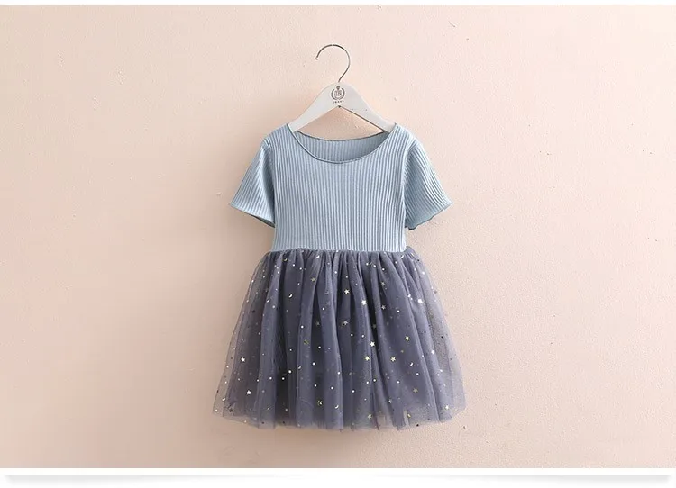 Twirl Tulle Cotton Dress GRAY