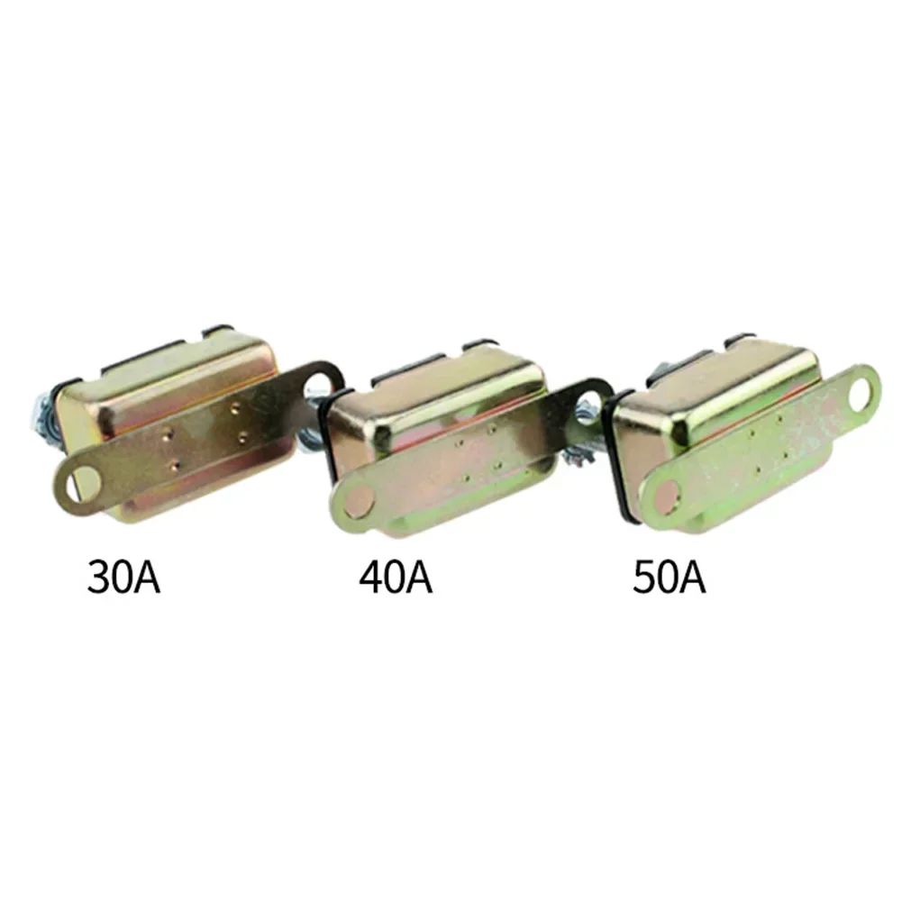 1set 12V 30A~50A Auto Automatic Fuse Reset Circuit Breaker Copper Stud Bolt Auto Reset Universal 1.248"x0.693"x0.8" Inch Tools car fuse tools car fuse puller