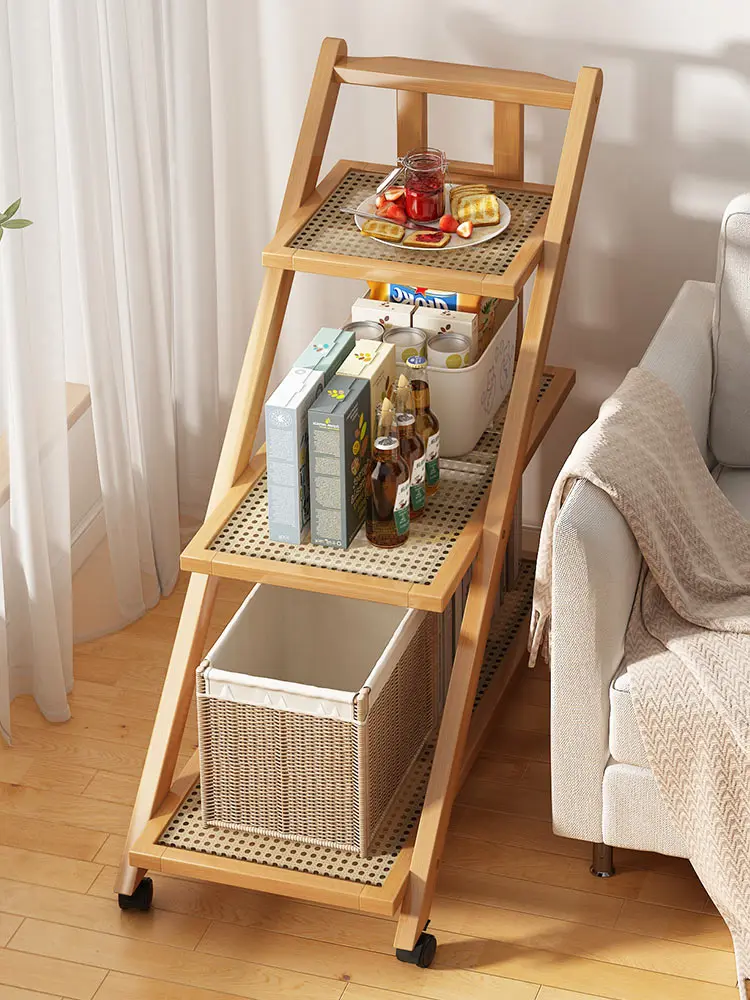

Small table, movable sofa side, several carts, bedside coffee table, simple home bedroom shelves, bedside non-solid wood