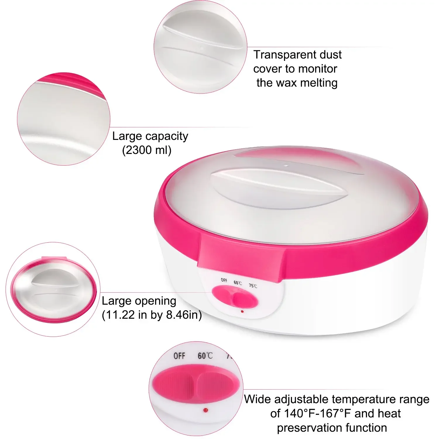 Paraffin wax machine Paraffin Wax Machine for Hand and Feet Bath Quick Heat Warmer Accessory Optional 200g Paraffin Wax or Mitts Booties 220V EUPlug