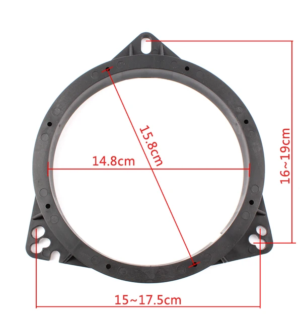 6.5 Inch Speaker Spacers - 0.5 Inch Thick Car Audio Adapter Rings, 2-Pack