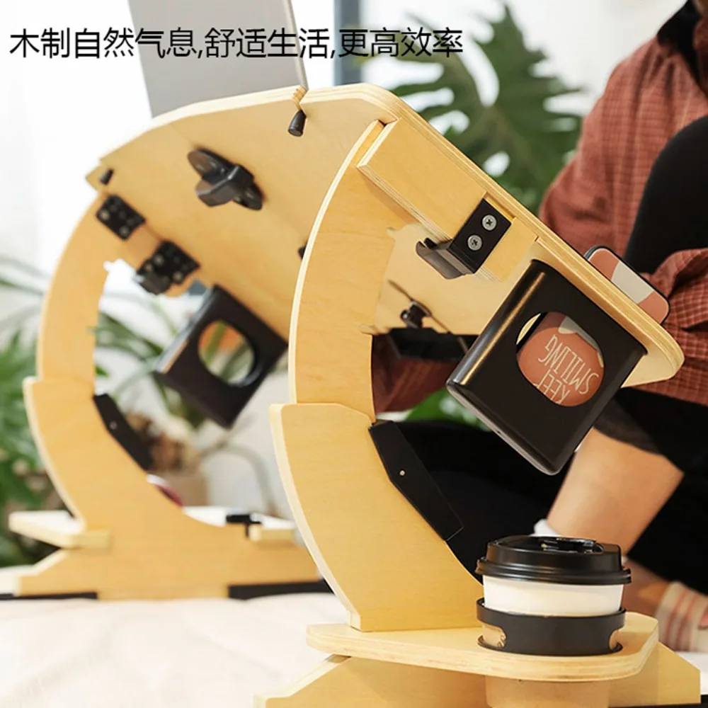 침대용 창의적 디자인 노트북 스탠드 맞춤형 데스크탑 높이 조절 나무 스탠드 수직 접이식 프레임 라디에이터 높이 조절용