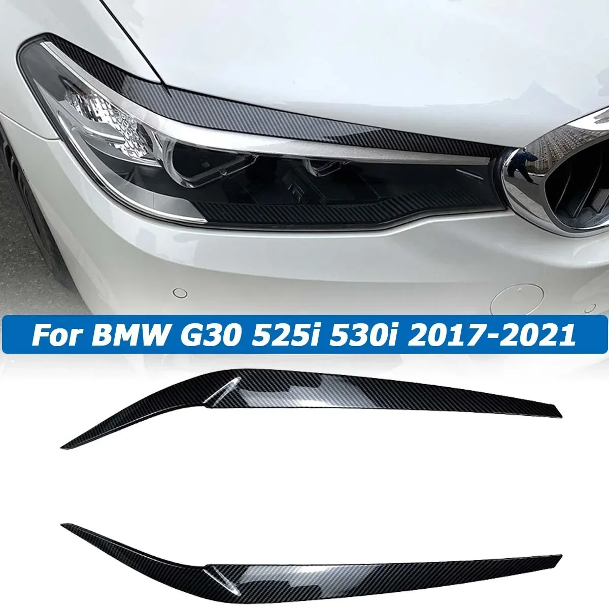 

2 шт., наклейки на передние фары для BMW 5 серии G30 G31 G38 F90 M5 525I 530I 540I 2017-2021