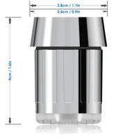 หัวก๊อกน้ำ LED เปลี่ยนสีอัตโนมัติ 7 สี 1-4 ชิ้น ประหยัดน้ำ พร้อมไฟส่องสว่าง สำหรับห้องครัวและห้องน้ำ 6