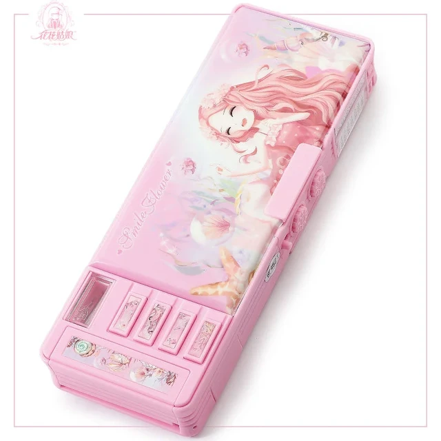 Mechanical Deformation Combination Lock Stationery Box Girl Cute Pencil  Case School Student Pencil Box Cartoon Plastic Pen Case - Pencil Cases -  AliExpress